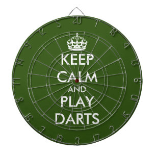Behalt Ruhe und spiele lustige, grüne Dartboard Dartscheibe
