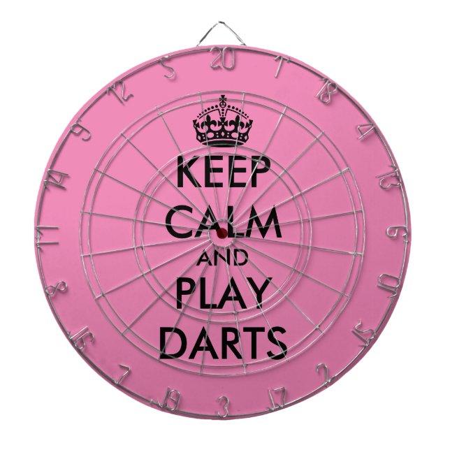 Behalt Ruhe und spiele lustige rosa Dartboard Dartscheibe (vorne)