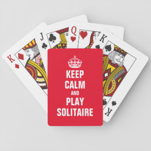 Behalt Ruhe und spiele solitaire lustige Spielkart Spielkarten