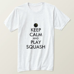 Behalt Ruhe und spiele Squash lustiges Licht grau  T-Shirt