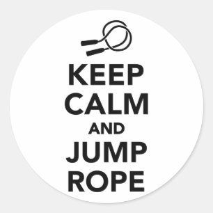 Behalt Ruhe und Sprungseil Runder Aufkleber