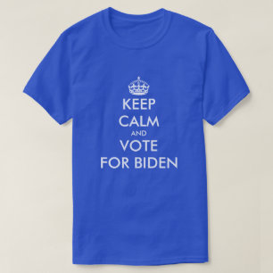 Behalt Ruhe und stimme für Biden-Demokratisches Pa T-Shirt