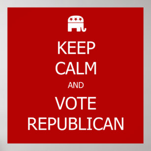 Behalt Ruhe und Stimme republikanisches Poster