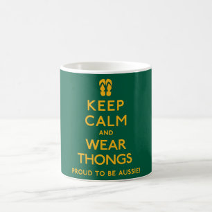 Behalt Ruhe und trage Dinge! Kaffeetasse
