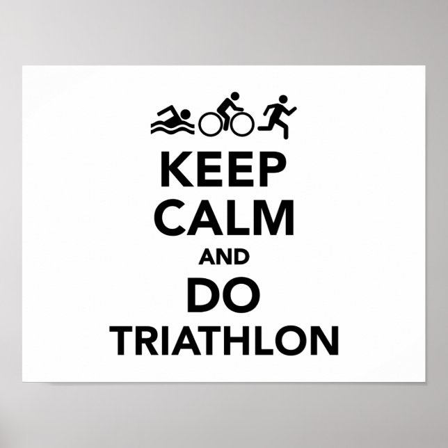 Behalt Ruhe und triathlon Poster (Vorne)