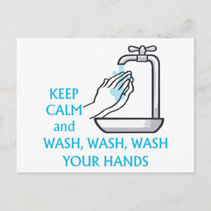 Behalt Ruhe und waschen... Postkarte