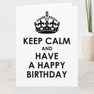 Behalt Ruhe und wünsche einen guten Geburtstag Karte