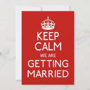 Behalt Ruhe, wir werden heiraten - Hochzeit Einladung