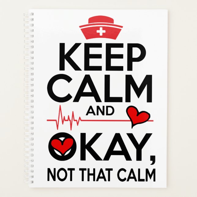 Behalt ruhig okay nicht so ruhig witzig Spaß Pfleg Planer (Vorderseite)