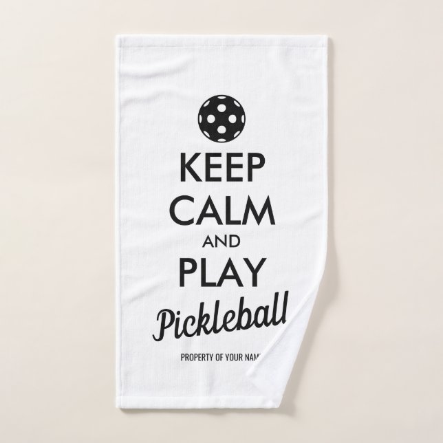 Behalt ruhig pickleball Handtuchgeschenk Handtuch (Handtuch)