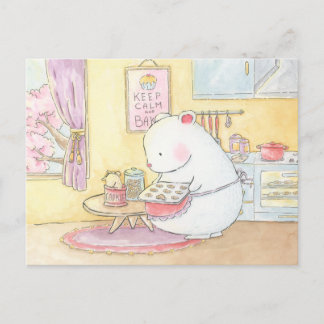 Behalt ruhig und backen Eisbärenbär, sonnige Wasse Postkarte