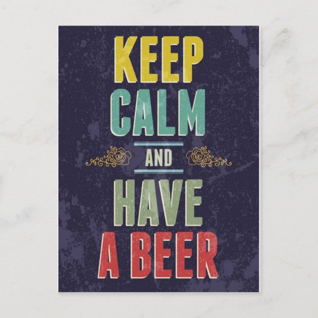 Behalt ruhig und bier. postkarte (Vorderseite)