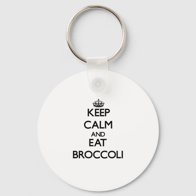 Behalt ruhig und esse Broccoli Schlüsselanhänger (Vorderseite)