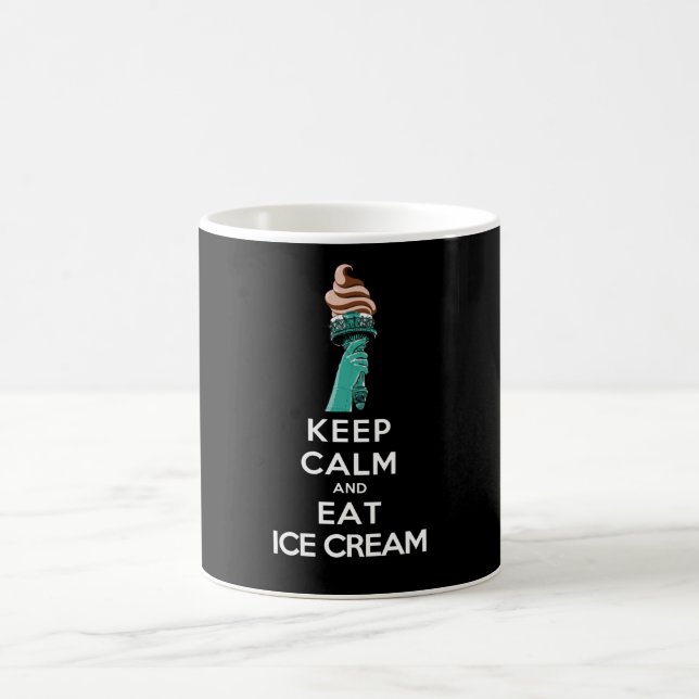 behalt ruhig und esse Eis Kaffeetasse (Mittel)