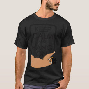Behalt ruhig und hang auf glücklichen Sloth Angepa T-Shirt