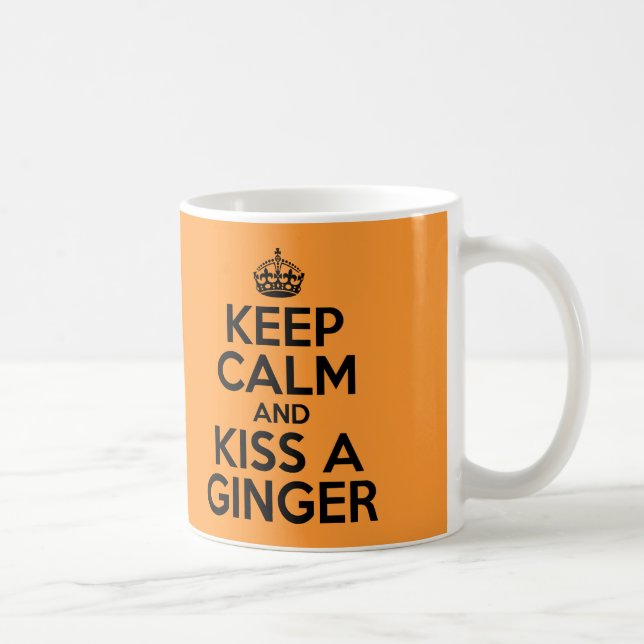 Behalt ruhig und küss ein Ginger-Slogan rotes Haar Tasse (Rechts)