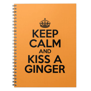 Behalt ruhig und küss einen Ingwer Notizblock