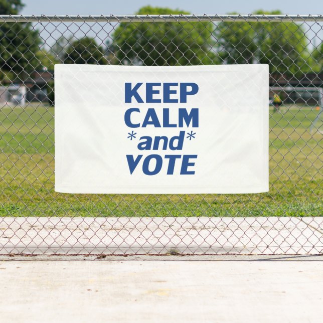 behalt ruhig und stimme moderne Typografie blau we Banner (Insitu)
