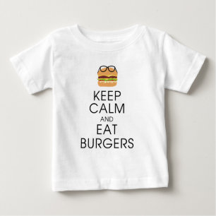 Behalt ruhige und fressende Burger Baby T-shirt