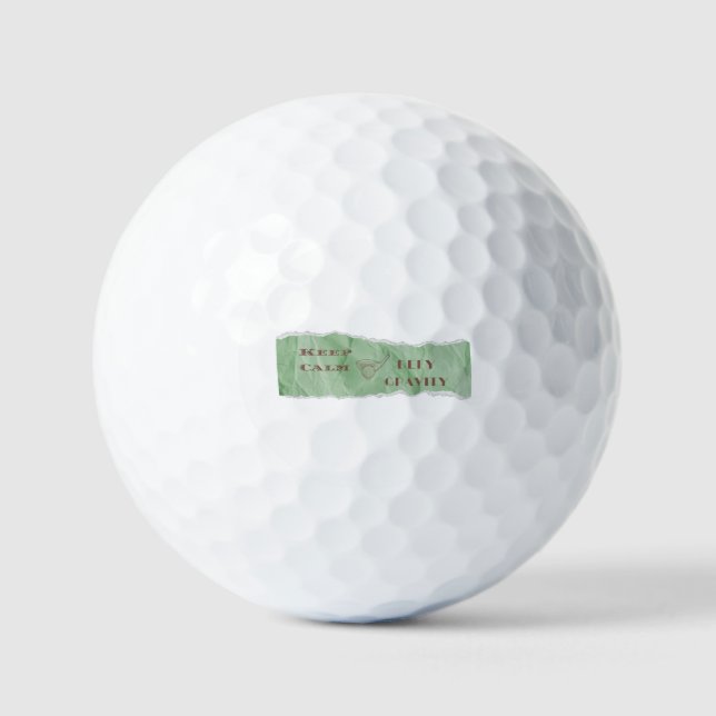 Behalt ruhige und trotzige Gravity Golf Balls Golfball (Vorderseite)