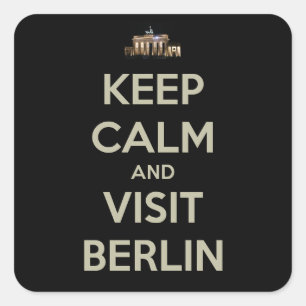 behalt ruhiger Besuch berlin Quadratischer Aufkleber