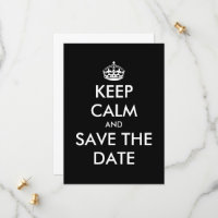 Behalt ruhiger und Save the Date Hochzeitskarten