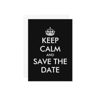 Behalt ruhiger und Save the Date Hochzeitskarten