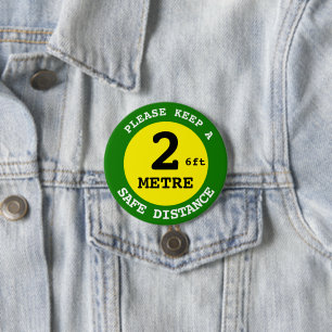 Behalt Safe Distance 2 m - soziale Distanz Button