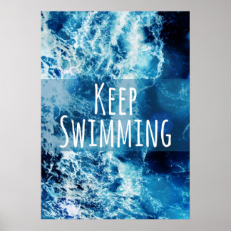 Behalt Schwimmmeer Motivierend Poster