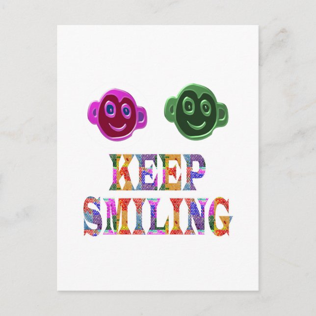 BEHALT SMILING POSTKARTE (Vorderseite)