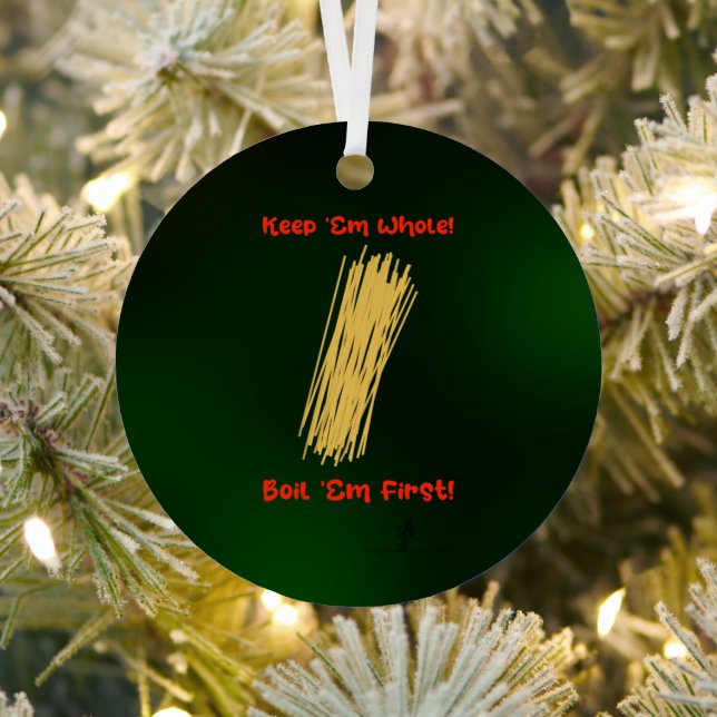 Behalt Spaghetti ganz. Erholung. Weihnachtsrunde Ornament Aus Metall (InSitu)