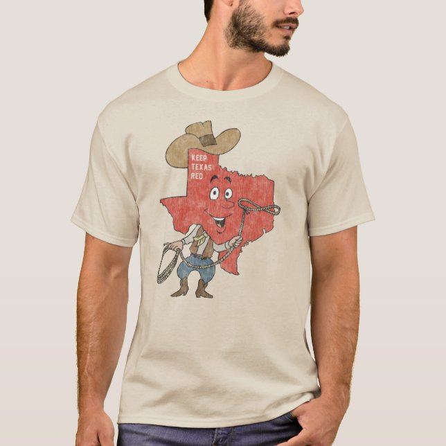 Behalt Texas Red Austin Dallas Houston San Antonio T-Shirt (Vorderseite)