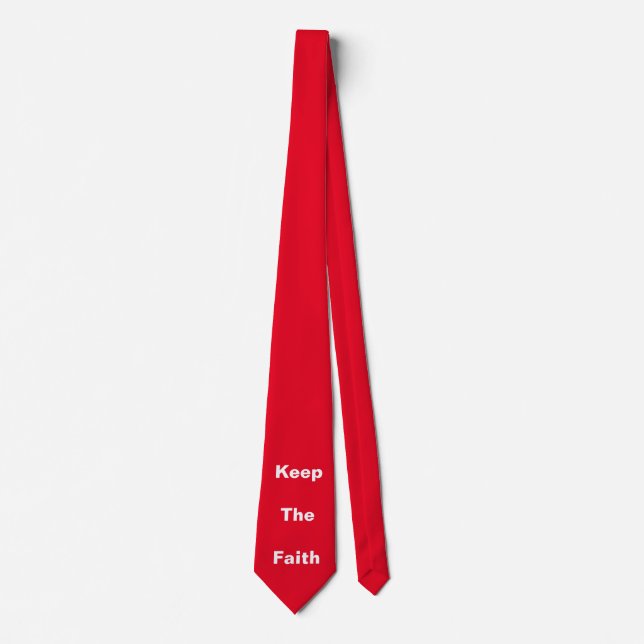 Behalt The Faith Neck Tie - 2 (weiß/rot) Krawatte (Vorderseite)