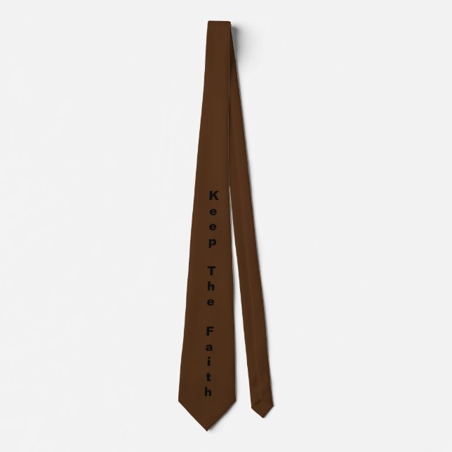 Behalt the Faith Neck Tie (schwarz/braun) Krawatte (Vorderseite)