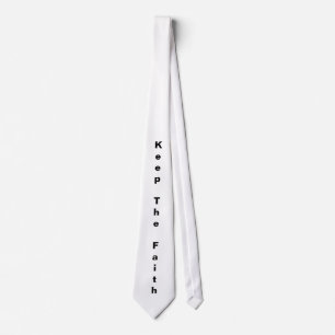 Behalt the Faith Neck Tie (Schwarz/Weiß) Krawatte