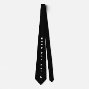 Behalt the Faith Neck Tie (weiß/schwarz) (Original Krawatte