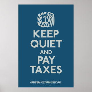 Behalt- und Pay-Taxes Print Poster
