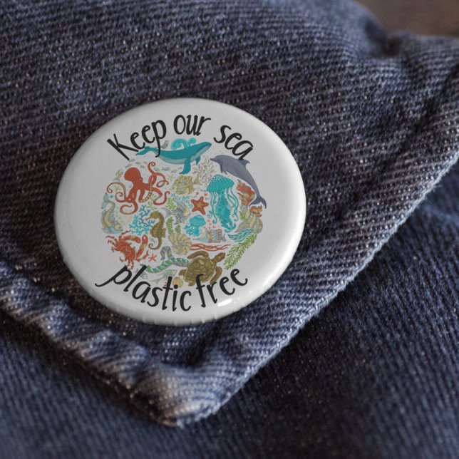 Behalt unseren Plastikwal Button (Von Creator hochgeladen)