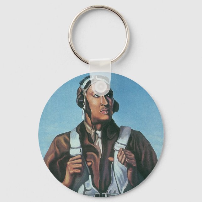 Behalt us Flying ~ Tuskeege Airman Schlüsselanhänger (Vorderseite)