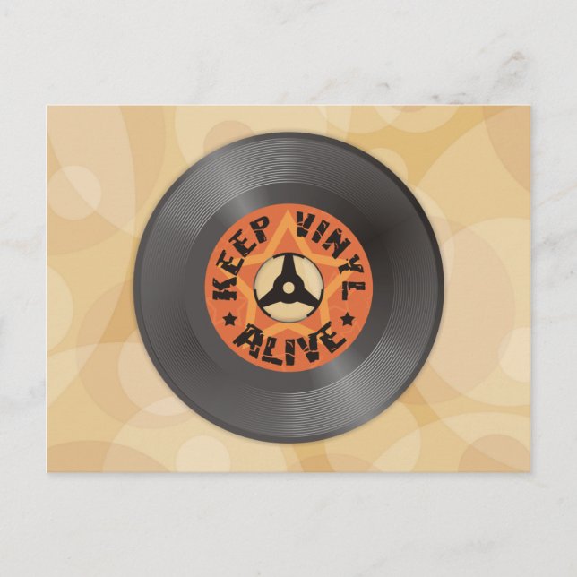 Behalt Vinyl Alive Postkarte (Vorderseite)