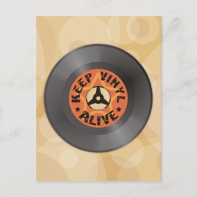 Behalt Vinyl Alive Postkarte (Vorderseite)
