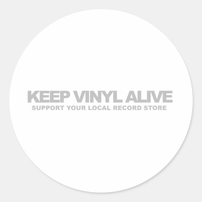 Behalt Vinyl Alive Runder Aufkleber (Vorderseite)