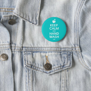 Behalt von Beruhigung und Handabwasch auf - Korona Button