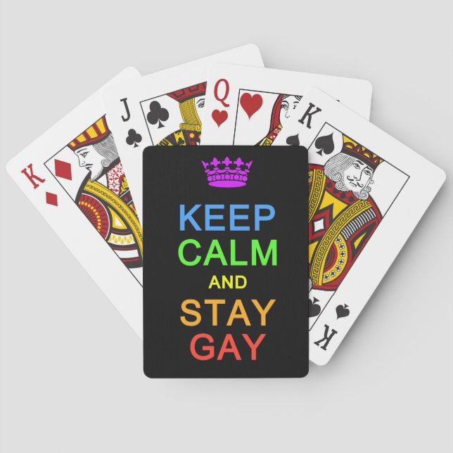 Behalt von "Calm & Bleibe Gay"-Spielkarten Spielkarten (Rückseite)