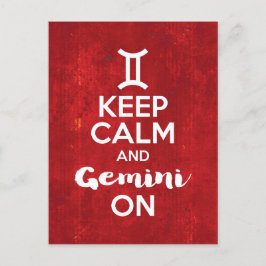 Behalt von Calm Gemini über die Geburtstagsastrolo Postkarte