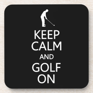 Behalt von Calm & Golf auf Untersetzer mit Sonderf