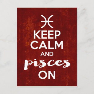 Behalt von Calm Pisces am Geburtstagshoroskop Postkarte