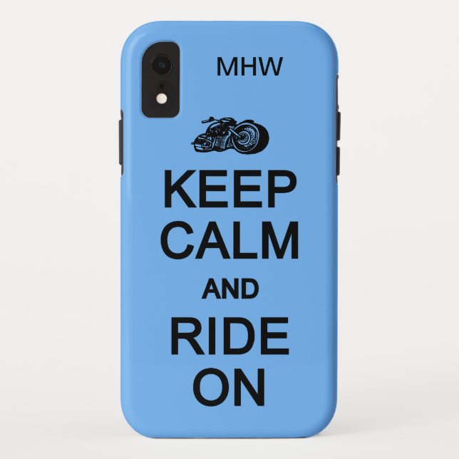 Behalt von Calm & Ride On Custom Monogramm Telefon Case-Mate iPhone Hülle (Rückseite)