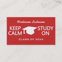 Behalt von Calm & Study On custom cards for studen Telefonnummerkarte