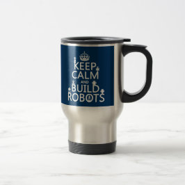 Behalt von Calm und Build Robots (in beliebiger Fa Reisebecher
